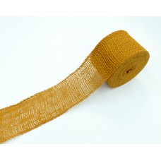 2.5 Inch Cumin Burlap Ribbon - Not Wired, 10 Yards (Lot of 1 Spool) SALE ITEM